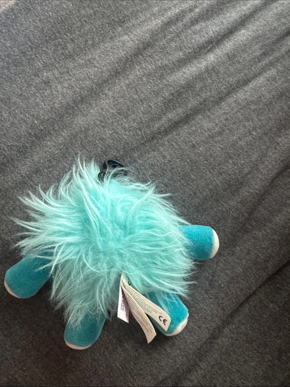 Scentsy Teal Furry Plush Bag Charm with Bow